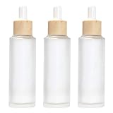 Minkissy 50ML Pipettenflasche Tropfflasche Glasflaschen für Ätherische Öle Nachfüllbar Leer Apothekerflaschen für Liquids Diffusor Labor Chemie Flüssigkeit 3 Stück