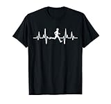 Laufen Marathon Joggen | Herzschlag EKG Läufer Motiv T-S
