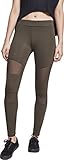 Urban Classics Ladies Tech Mesh Leggings, Grün (Darkolive 00551), M