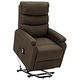 vidaXL Sessel mit Aufstehhilfe Aufstehsessel Fernsehsessel Relaxsessel TV Ruhesessel Polstersessel Liegesessel Loungesessel Braun S