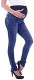 Damen Umstandsjeans Schwangerschaftsjeans Slim Schwangerschaft-s-Jeans Umstand-s-Hose Umstand-s-Hosen Röhre-n-Jeans Maternity Over-Size-Plus Big Gr große Größe-n dunkel-blau-e übergröße-n L 40