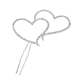 Vektenxi Doppelherz Strass Cake Topper für Hochzeit, Verlobung, Geburtstag, Party oder Jubiläum Dekoration bequem und prak