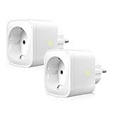 2er HOFTRONIC Smart Home steckdose, Alexa Steckdose 16A WiFi Plug, WiFI + Bluetooth, Zeitschaltuhr und Stromzähler, Amazon Alexa, Google Home & Tuya 3680W Stecker mit App Fernsteuerung ex