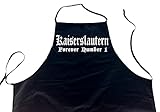 ShirtShop-Saar Kaiserslautern - Forever Number 1; Städte Schürze (Latzschürze - Grillen, Kochen, Berufsbekleidung, Kochschürze), schw
