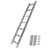 Alu Dachleiter Set ohne Farbe, 3,92 m mit Dachhaken (15 mm, gekröpft für Holzbohlen) inklusive Auflageschutz und Aushebesicherung, Made in Germany, DEKRA geprü