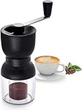 SUREWIN Manuelle Kaffeemühle, Kaffeemühle Manuell mit Keramikmahlwerk Verstellbarer Mahlgrad Kaffeemühle Hand Espressomü
