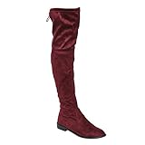 YOKI Damen Anora modischer Stiefel, Bordeaux, 38.5 EU