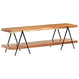 GXK Tv Lowboard Akazie Massiv TV Schrank Lowboard Fernsehtisch Fernsehschrank