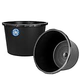 BigDean Mörtelkübel 65 Liter Rund Miniteich Baueimer Mörtelkasten - 57 cm x 35 cm - Speiswanne Zementwanne Mörtelwanne - Made in Germany - Blauer Eng