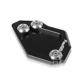 wdemfbw Motorrad Ständer Fuß Seitenständer Verlängerung Pad Stützplatte Für B-M-W F650GS F 650GS F 650 GS 2007 2008 2009 2010 2011-2014 Motorrad Kickstand Pad (Color : Schwarz)
