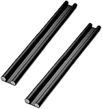 Lyvanas Zugluftstopper schwarz - 2er-Set Passgenau zuschneidbare Luftzugstopper mit verbessertem Konzept - Zugstopper Tür doppelseitig in Premium Q