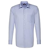 Seidensticker Herren Business Hemd Regular Fit Langarm, Blau (Light Blue), 45