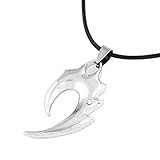 cameleon-shop Halskette Anhänger ? Edelstahl ? Flamme Tribal Silber ? verstellbar von 43 bis 47,5 