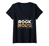 Damen Enjoy Cool Rock & Roll Music Novelty T-Shirts & Cool Designs T-Shirt mit V