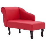 vidaXL Chaiselongue Recamiere Couch Sofa Sessel Chaise Relaxliege Loungesofa Liege Schlafsofa Liegesessel Schlafcouch Bettsofa Kunstleder R