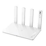 HONOR Ehren Router 3 Wi-Fi 6+WLAN Router 1000Mbit/s Dual Core 2976Mbps WiFi Router Dualband Gigabit 2.4GHz/5GHz Access Point 3 LAN＋1 WAN APP Steuerung Enhanced Router WiFi, Weiß HONOR Router 3