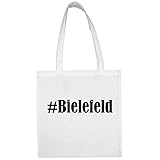 Tasche #Bielefeld Größe 38x42 Farbe Weiss Druck Schw