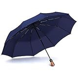 Folding umbrella Outdoor-Regenbekleidung Regenschirm-Verstärkung automatische Regenschirm Männer Persönlichkeit kreative Trend große Taschenschirm (Color : E)