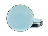 Creatable, 6-er Speiseteller 27 cm, Nature Collection, LIGHTBLUE 22065, Steinzeug