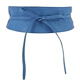 FASHIONGEN - Damen gürtel, Taillengürtel, Bindgürtel, Obi gürtel MICA - Cyan, 3XL