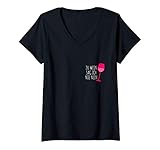 Damen Zu Wein sag ich NIE Nein | Lustiges Wein Weinfest Geschenk T-Shirt mit V