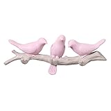 CCAN Kleiderstange Wandhaken Dekor Kleiderständer Vögel auf AST Kleiderbügel Wandgarderobe für Mäntel Hüte Schlüssel Handtücher Aufbewahrungsbügel Interesting L