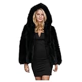 Damen Winter Kunstpelz Poncho Stola Warm Cape Cardigan Elegant Faux Fur Kunstfell Jacke Kurz Mantel Coat Bequem Mantel Lässig Mode Jacke Frauen Faux nerz mit Kapuze kunstpelz Dicke Oberbekleidung