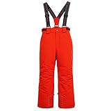 Pateacd Schneehose Kinder Skihose Junge Mädchen Thermohose Wasserdicht Atmungsaktiv Winterhose Warm Softshellhose Fur Skifahren, Wandern, Klettern, Outdoor,Orange,6