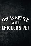 Cocktail Recipe Book - Life Is Better With Chickens Pet, Animal, Farmer, Chick Family Saying: Blank Minimalist Cocktail and Mixed Drink Recipe Book & ... Mixologists for 100+ Alcoholic Beverages,H