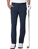 AOLI RAY Herren Golf Hosen wasserdichte Golf Stretchhose Schmale Passform Golf Trousers Slim fit Stretch Lang Golfhose Golf Pants Dunkelblau M