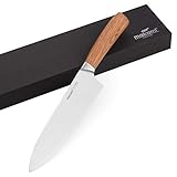 makami Kona Chefmesser - scharfes Kochmesser mit Griff aus edlem Palisanderholz in Geschenkverpackung. Küchenmesser mit 20 cm Klingenläng