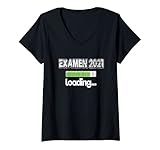 Damen Examen 2021 loading Studium Abschluss T-Shirt mit V