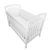 Babysanity® Weicher Nestchen für Babybett, Kinderbett, Baumwolle, hergestellt in Italien, lange Seiten (4 Seiten)