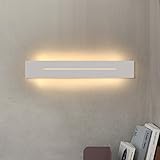 ZMH Wandlampe led Wandleuchte innen - moderne 30CM 8W Flur Beleuchtung Warmweiß Flurlampe Wohnzimmerlampe weiße Bettlampe Wandbeleuchtung für Treppenhaus Wohnzimmer S