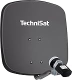 TechniSat DIGIDISH 45 – Satelliten-Schüssel für 1 Teilnehmer (45 cm kleine Sat Anlage - Komplettset mit Wandhalterung, Satfinder V/H-LNB und An-Rohr-Fitting)g