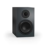 Nubert nuBoxx B-40 | schwarzer Kompaktlautsprecher mit Grauer Front | 1 Stück Passivbox | für die Studenten-WG | Verwendung im Regal | Lautsprecher bis 41 Hz (-3dB) | ideal als Lowboardlautsp