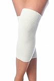 CzSalus Angebot: 2 Stück elastische Knie-Wärmer mit warmen Angora Wolle (naturfarben, one)