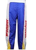 LP-FACON Speed Racer Ricky Bobby weiße Motorradjacke aus Leder - weiße Motorradjacken für Herren - gepolsterte Biker-Lederjacke, Hose aus echtem Leder, XX-Larg