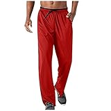 BIBOKAOKE Hosen Herren Einfarbig Breite Hosen Loose Freizeithosen Jogginghose Heimhose Vintage Arbeitshose Alltag Outdoor Laufhosen Atmungsaktivität Fitness Sporthose Laufhosen T