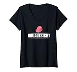 Damen Bauherrin Bauleiterin Arbeitsbekleidung Traumhaus Hausbau T-Shirt mit V