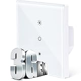 3. Generation Dimmer mit Phasenabschnitts, kein Rauschen, kein Flackern, WLAN-Dimmerschalter, Sprachsteuerung (Alexa, Google Home, Siri) Mosfet-Dimmtechnologie, 1 Kanal 230V,