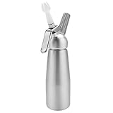 Sahnespender Bundle, Aluminium Sahneaufschäumer Schlagsahnemaschine Kanister mit DREI Düsen Schlagsahnespender für Zuhause für Dessert Shop(1000ML)