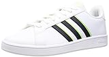 adidas Herren Grand Court Base Tennisschuh, FTWR White/Legend Ink/Signal Green, 43 1/3