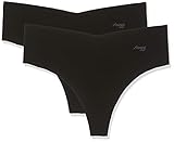 Sloggi Damen Zero Microfibre Hipstring 2P String, Schwarz (Black 0004), M (2erPack)