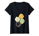Damen Harfen I Harfen Musiker I Musik Instrument Kinder Musiker T-Shirt mit V
