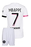 IHIMI Paris Kylian Mbappe Kinder Trikot #7, 2021/2022 Saison, Auswärts, Komm mit Shorts und Socken Fußballfans (2-3 Jahre,104)