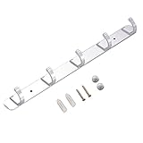 YoBuyBuy Space Aluminium Haken Bar Mantel Hut Kleiderrobe Halter Rack Wandmontiert 5 Haken Aufhänger Organizer Für Bad Kü