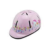 Verstellbarer Reithelm, Multisport-Helm, Sicherheitsschutzausrüstung, für Jungen und Mädchen, Fahrradmütze für Kinder 2 bis 6, 48 - 54 cm (Rosa)