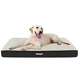 Aoeeppa Hundekissen für Kleine Mittlere Große Hunde, Orthopädische Hundebett mit Atmungsaktivem Memory Foam, Waschbar Plüsch Hundebett mit Leicht zu Reinigen Rutschfester Boden, L (89x56x8cm)