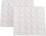 LouMaxx Gummipuffer | 50er Set transparent Ø 8mm | Gummifüsse selbstklebend mit extra starkem Halt | Premium Elastikpuffer verhindern Rutschen und Kratzer, Anschlaglärm und Vib